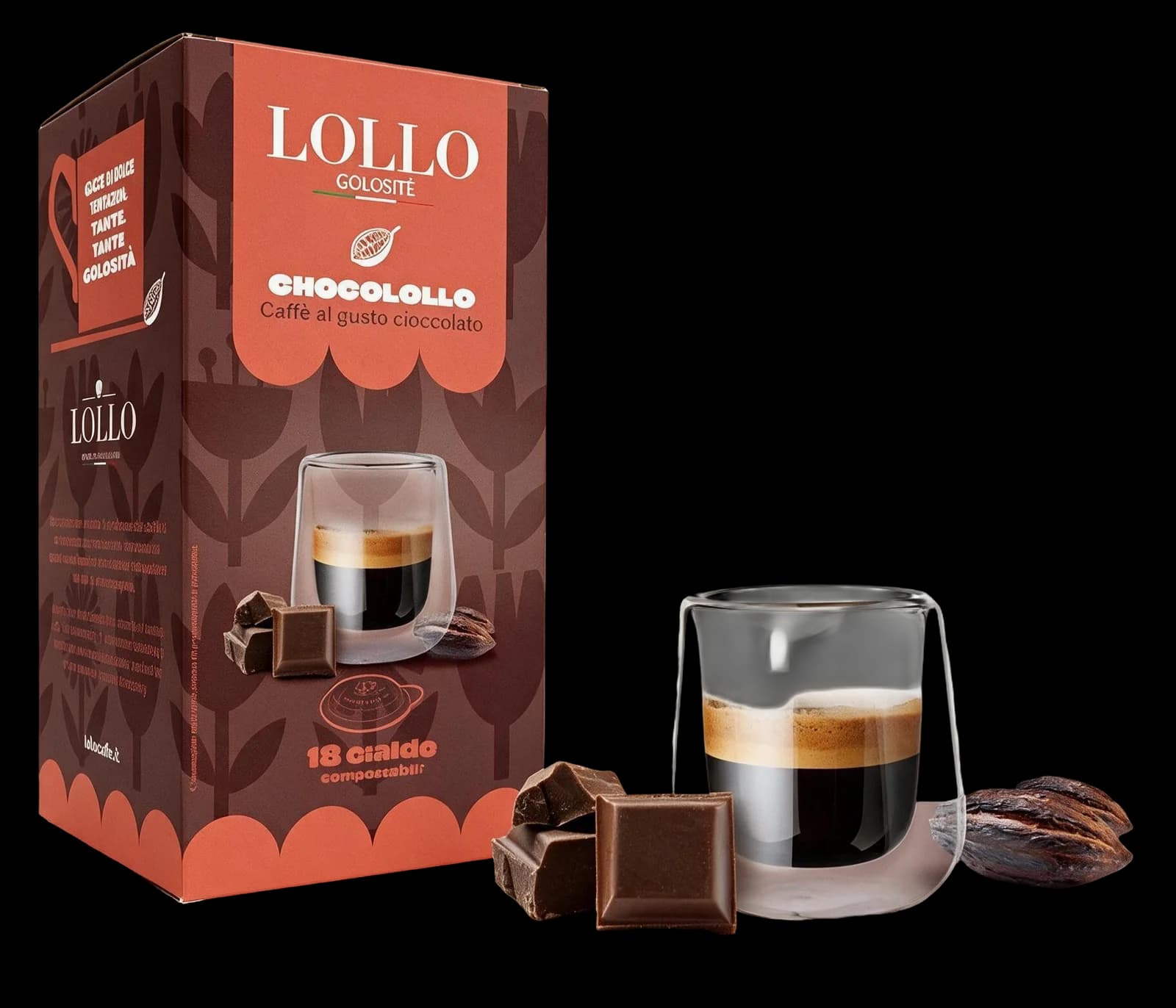 Lollo Caffè al Cioccolato Cialde, Compostabili | ESE 44mm, immagine 1