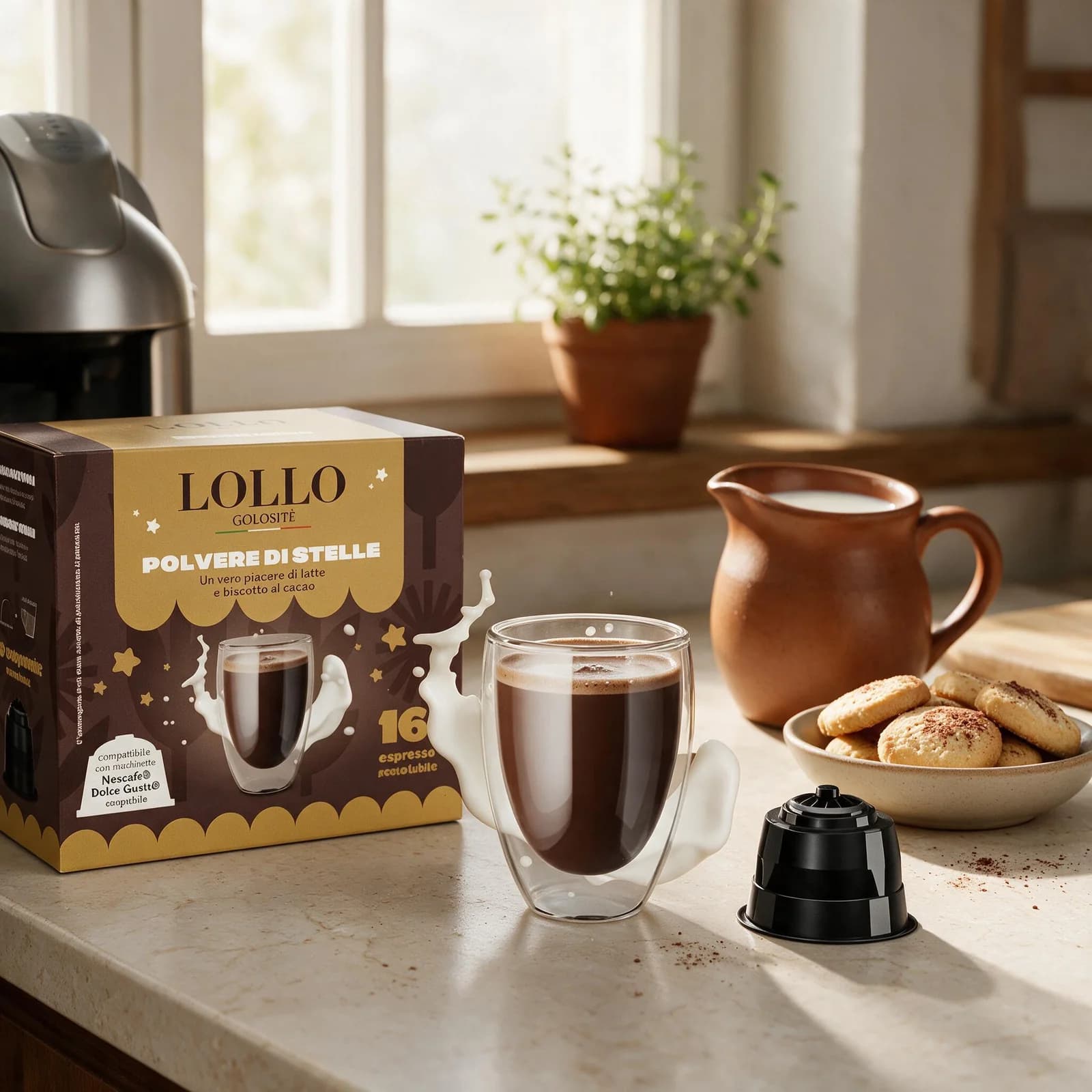 Lollo Cappuccino e Biscotto al Cacao Capsule | Dolce Gusto, immagine 3