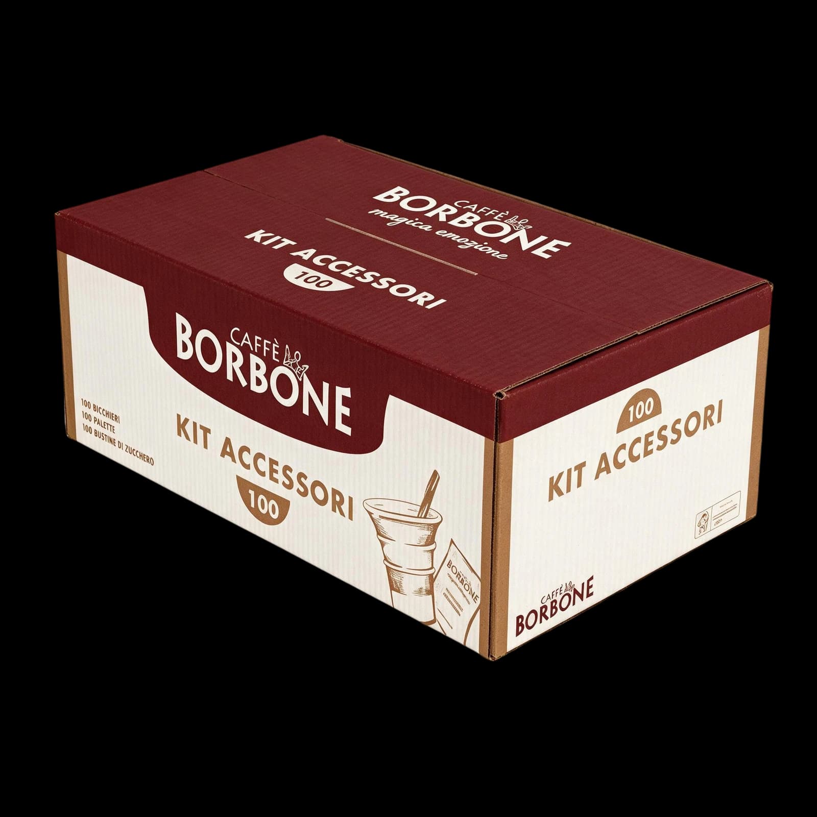 Borbone Kit Accessori Bicchierini, Palette e Zucchero, immagine 1