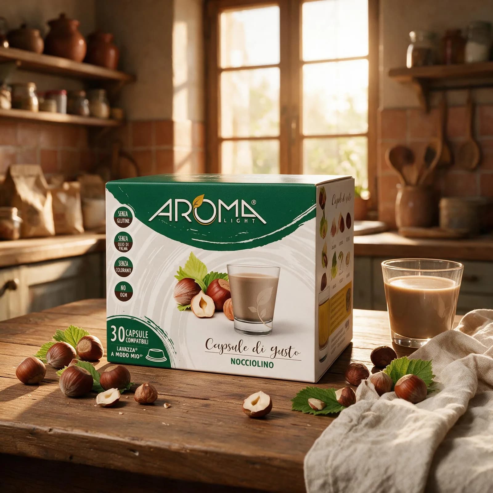 Aroma Light Nocciolino Capsule | A Modo Mio, immagine 2