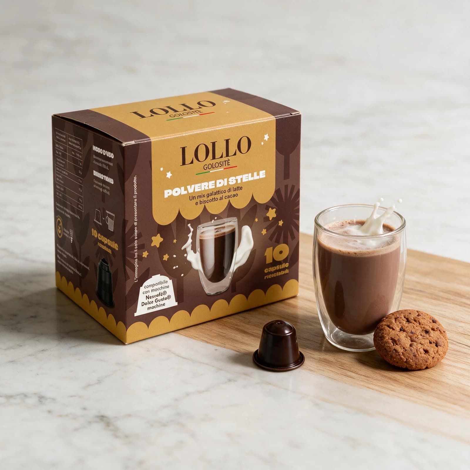Lollo Bevanda Biscotto al Cacao | Capsule Nespresso, immagine 3
