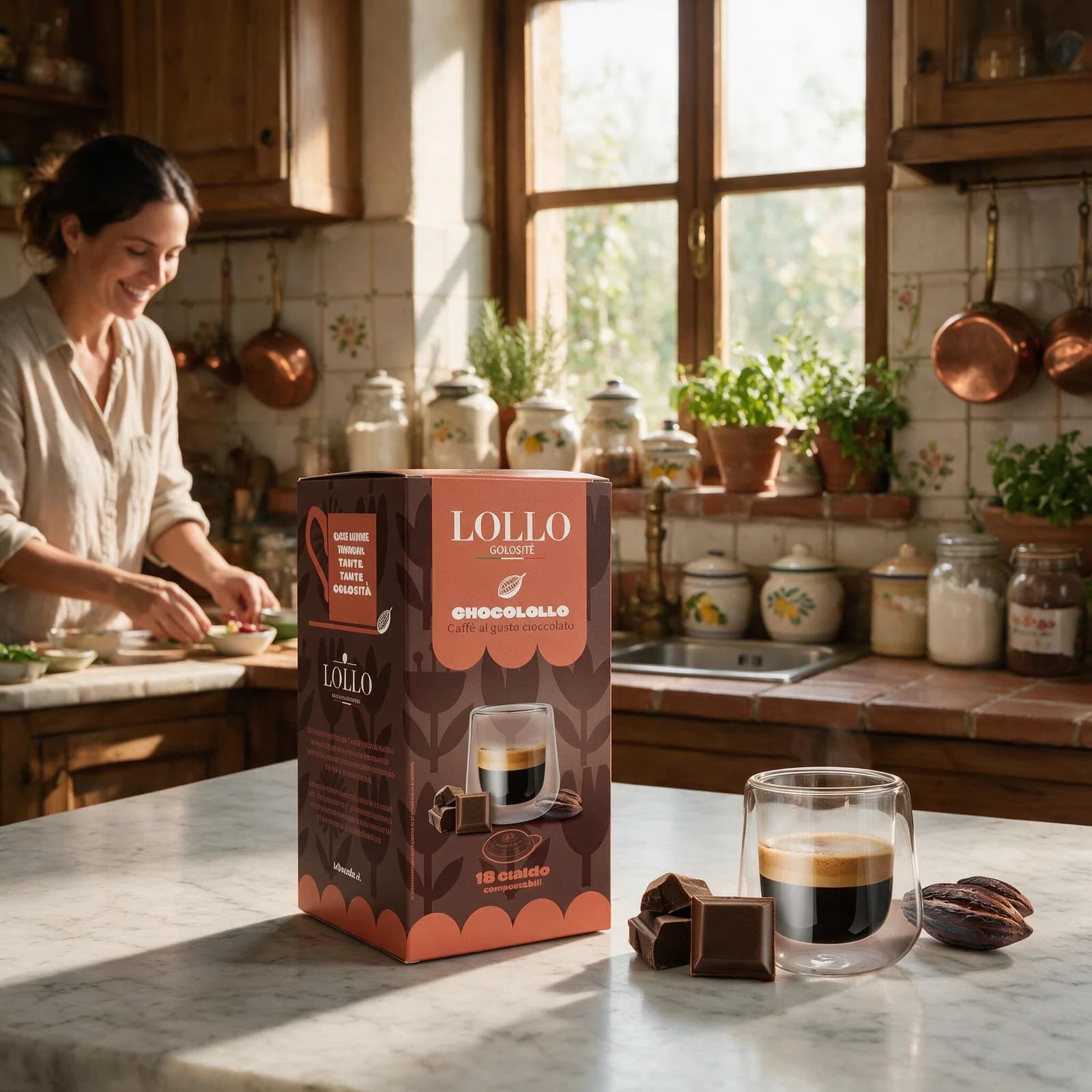Lollo Caffè al Cioccolato Cialde, Compostabili | ESE 44mm, immagine 3