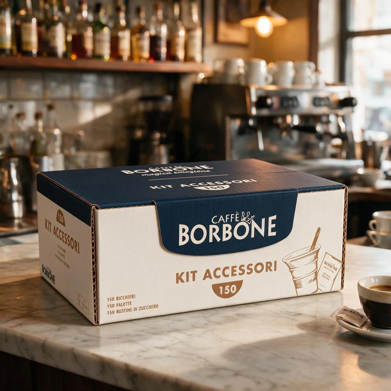 Borbone Kit 150 Bicchierini, Palette e Zucchero | Accessori, immagine 2