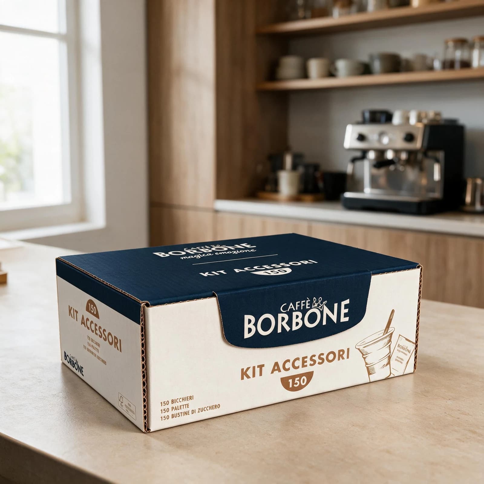 Borbone Kit 150 Bicchierini, Palette e Zucchero | Accessori, immagine 3