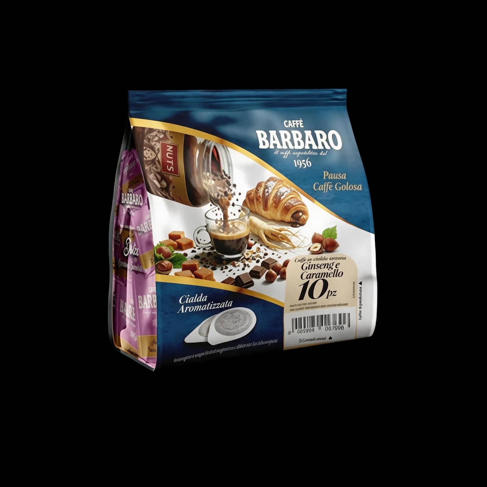 Barbaro Caffè Ginseng e Caramello 10 Cialde | ESE 44 mm