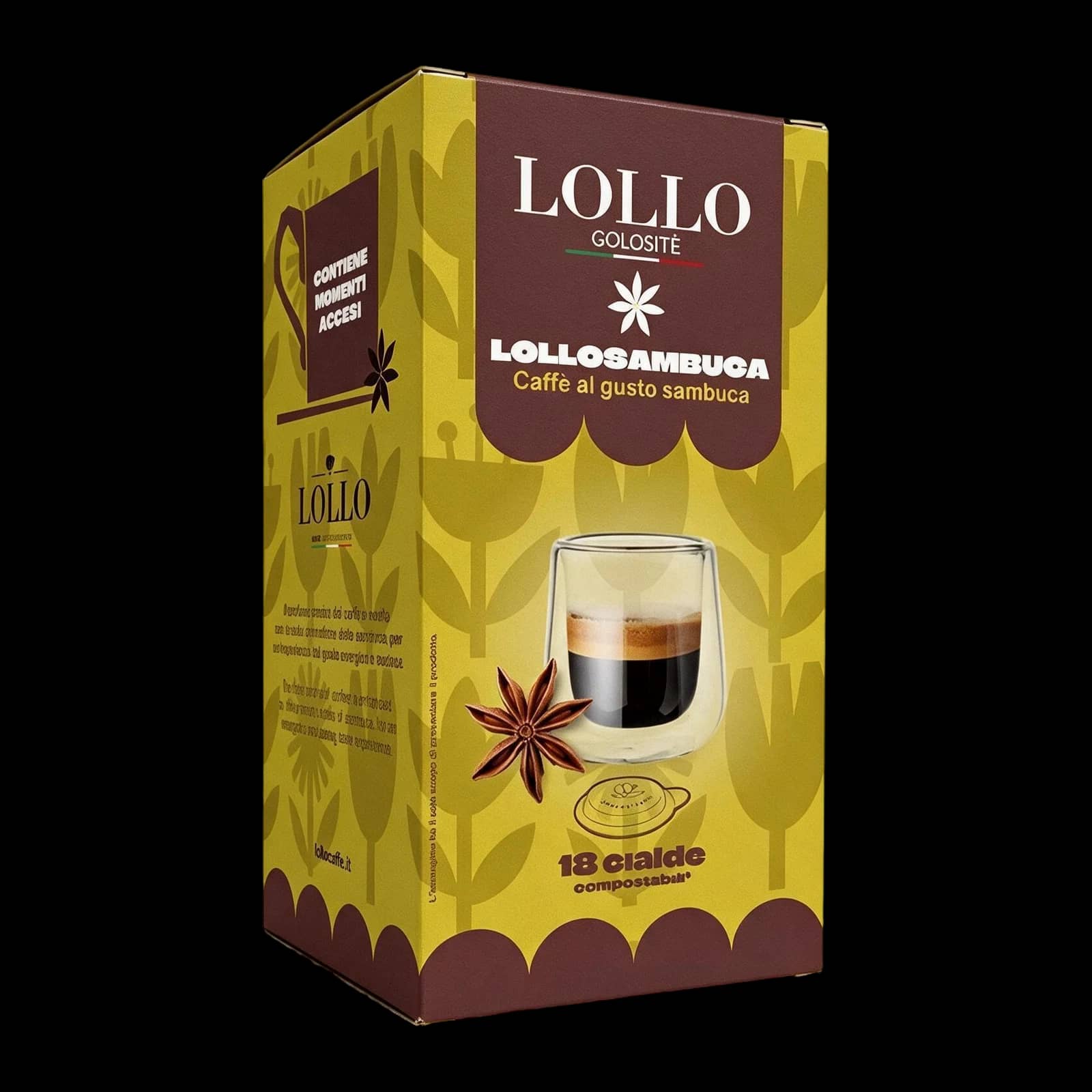 Lollo Gusto Sambuca 18 Cialde, Compostabili | ESE 44 mm