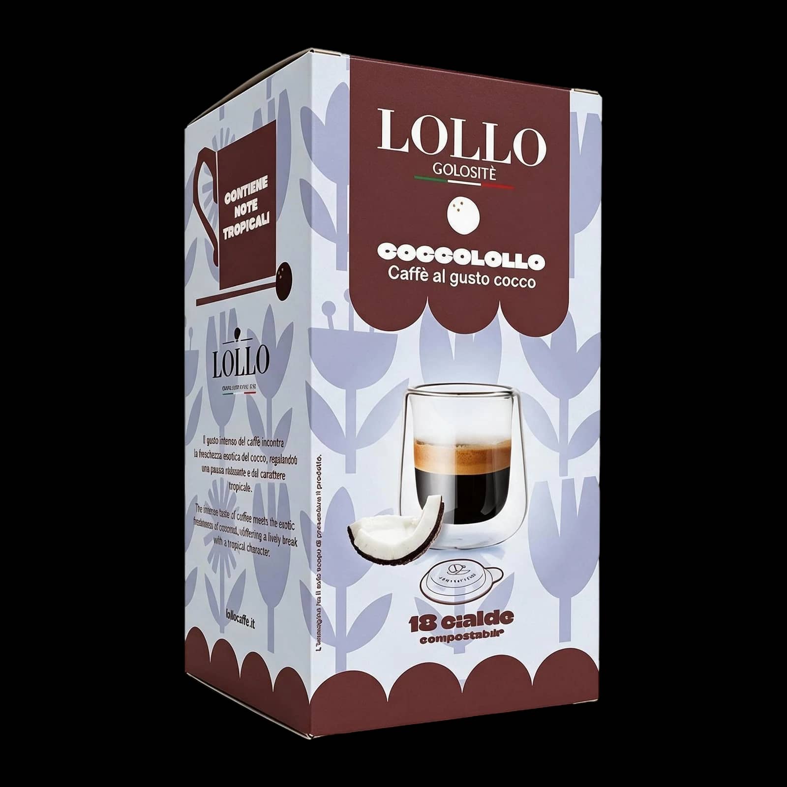 Lollo Caffè al Cocco 18 Cialde, Compostabili | ESE 44 mm