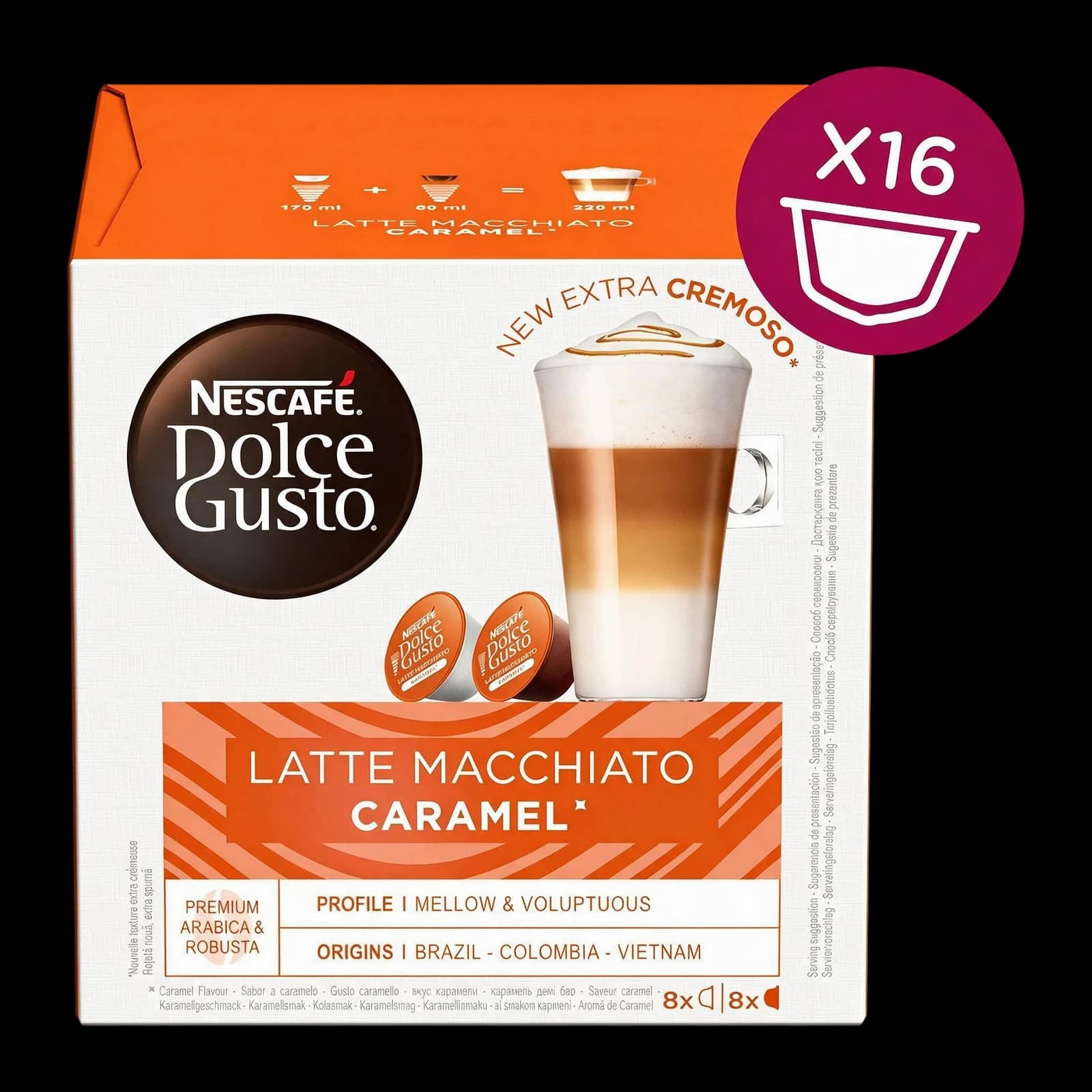 Nestlè Latte Macchiato Caramel 16 Capsule | Dolce Gusto