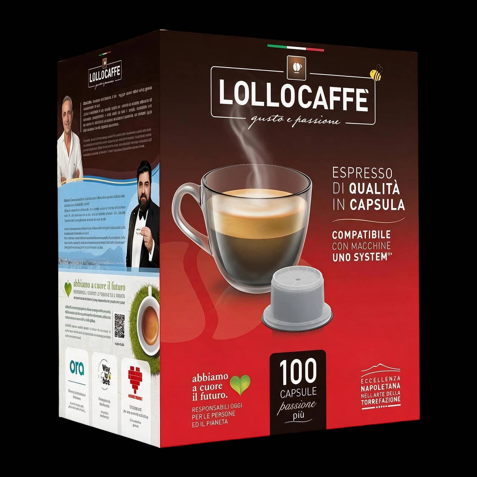 Lollo Miscela Nera 100 Capsule | Uno System