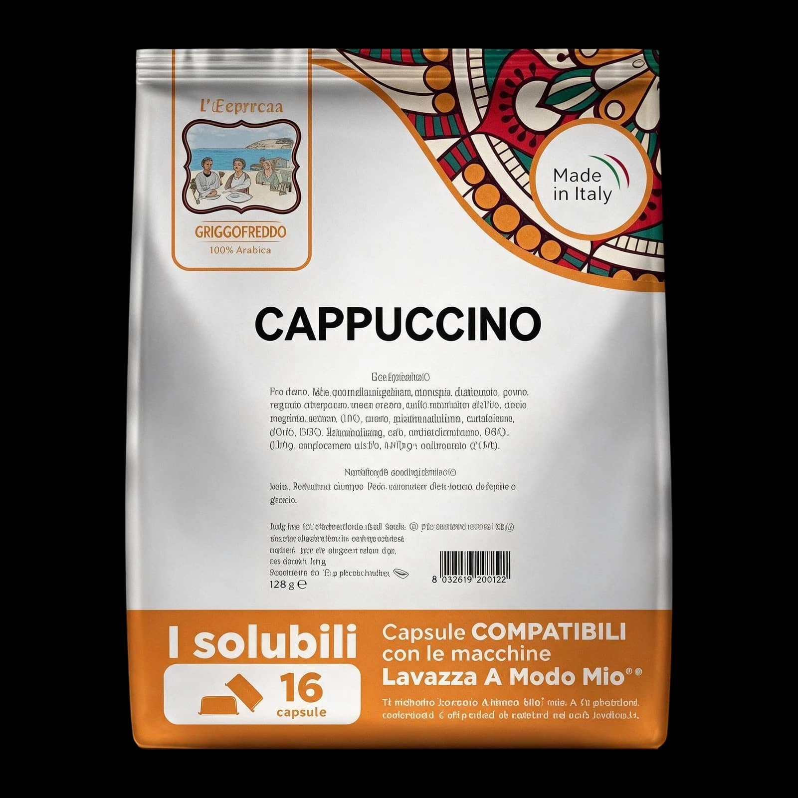 To.Da Caffè Gattopardo Cappuccino 16 Capsule | Lavazza A Modo Mio