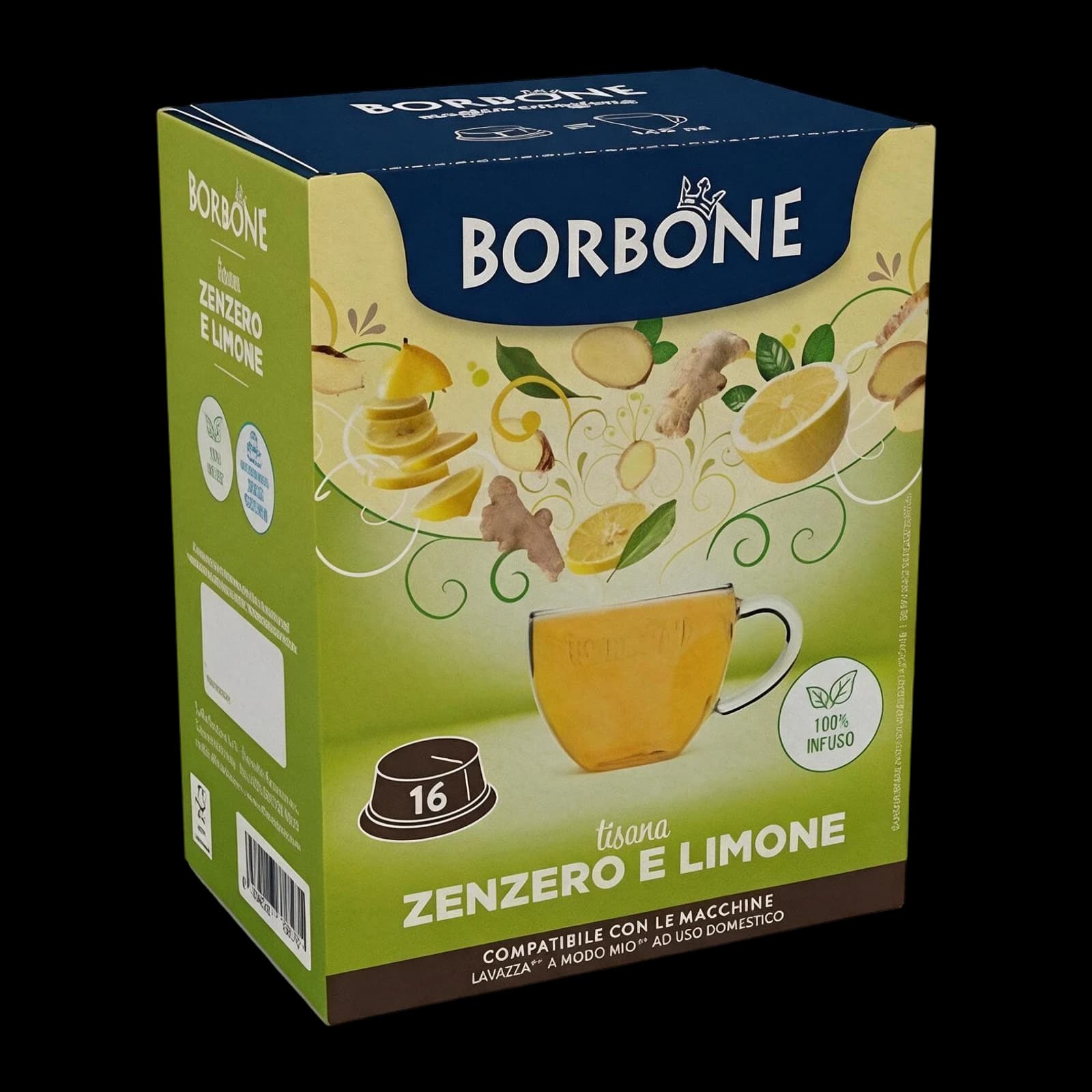 Borbone Tisana Zenzero e Limone Capsule | A Modo Mio, immagine 1