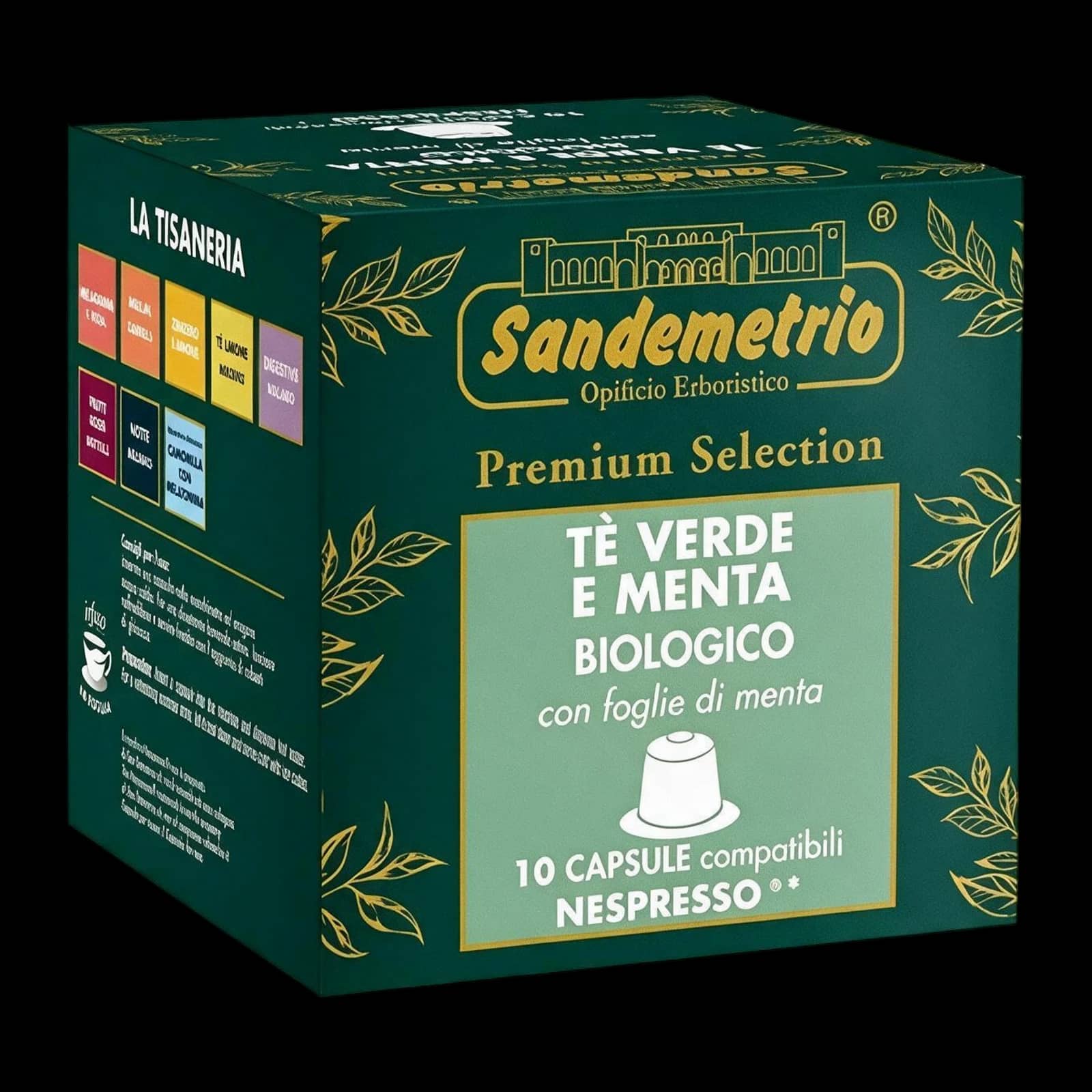 SanDemetrio Tè Verde e Menta Bio 10 Capsule | Nespresso