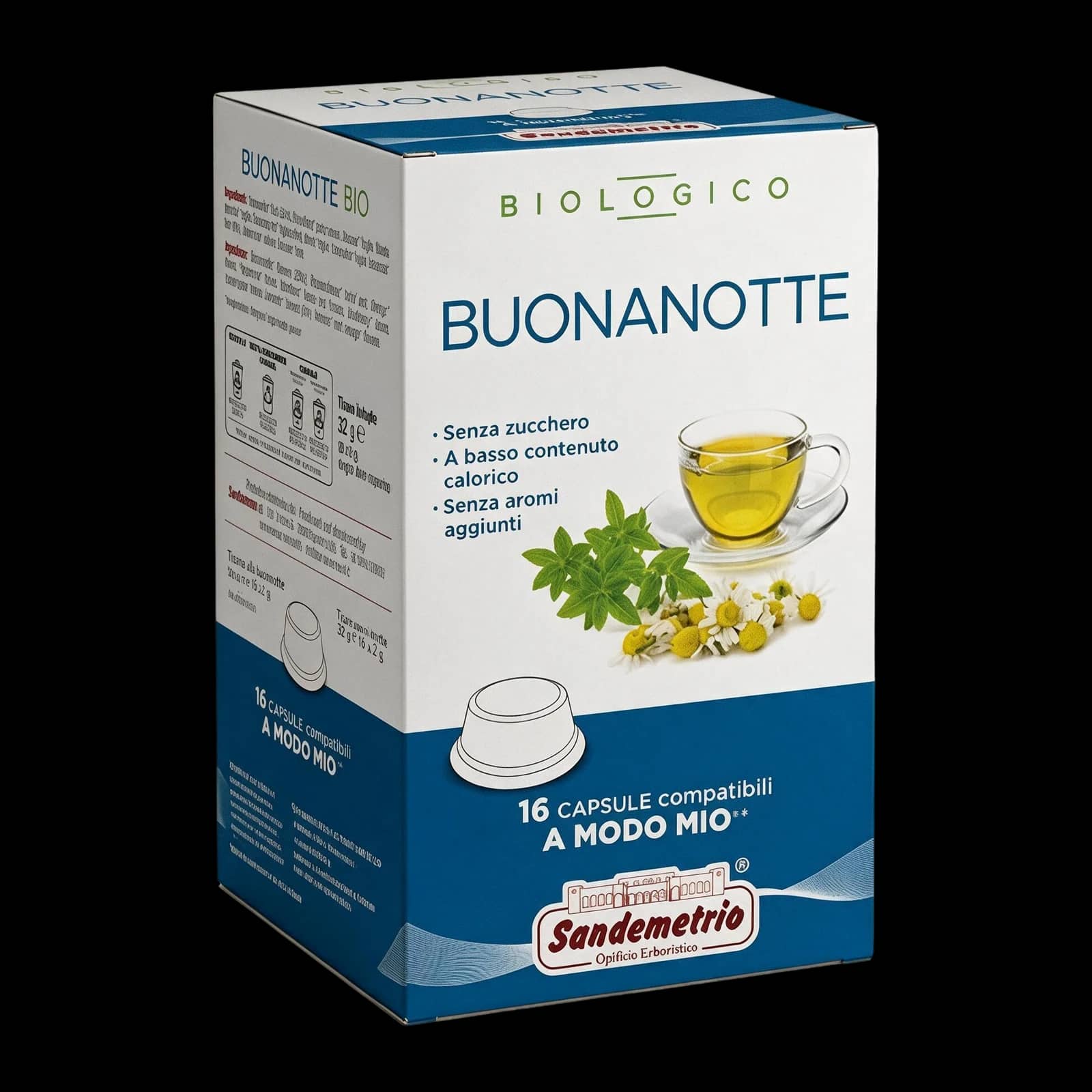 SanDemetrio Tisana Buonanotte Bio 16 Capsule | Lavazza A Modo Mio