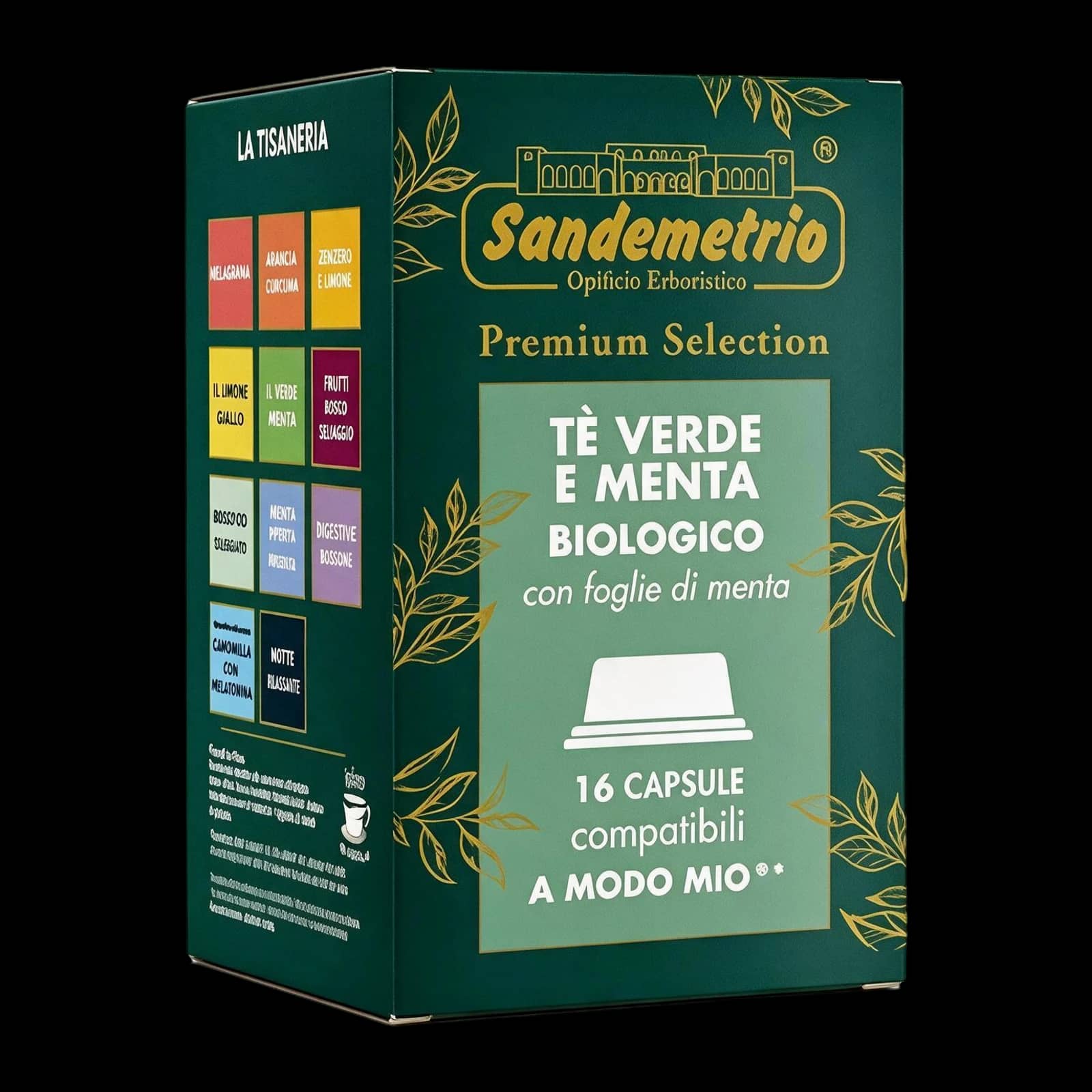 SanDemetrio Tè Verde e Menta Bio 16 Capsule | Lavazza A Modo Mio