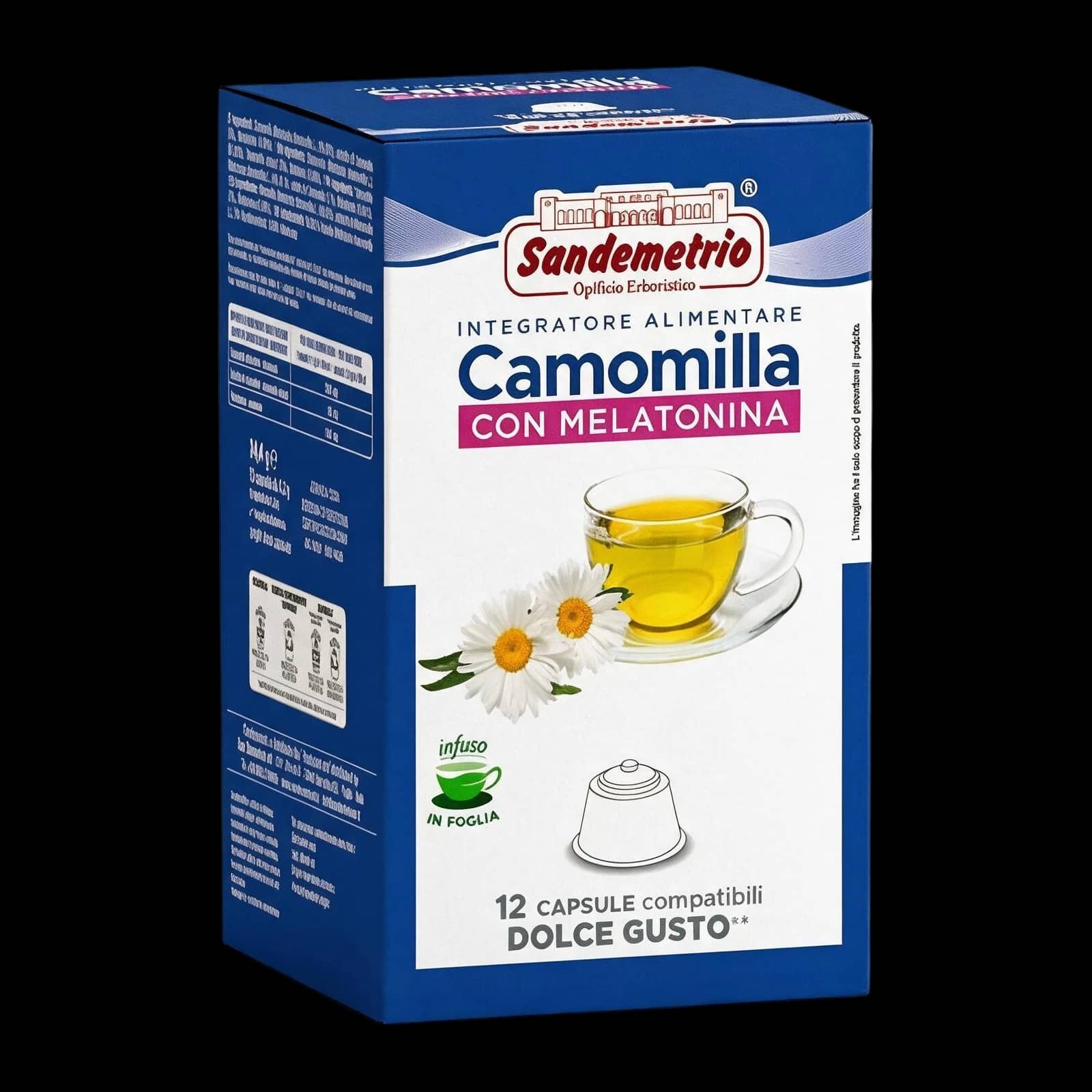 SanDemetrio Camomilla e Melatonina 12 Capsule | Dolce Gusto