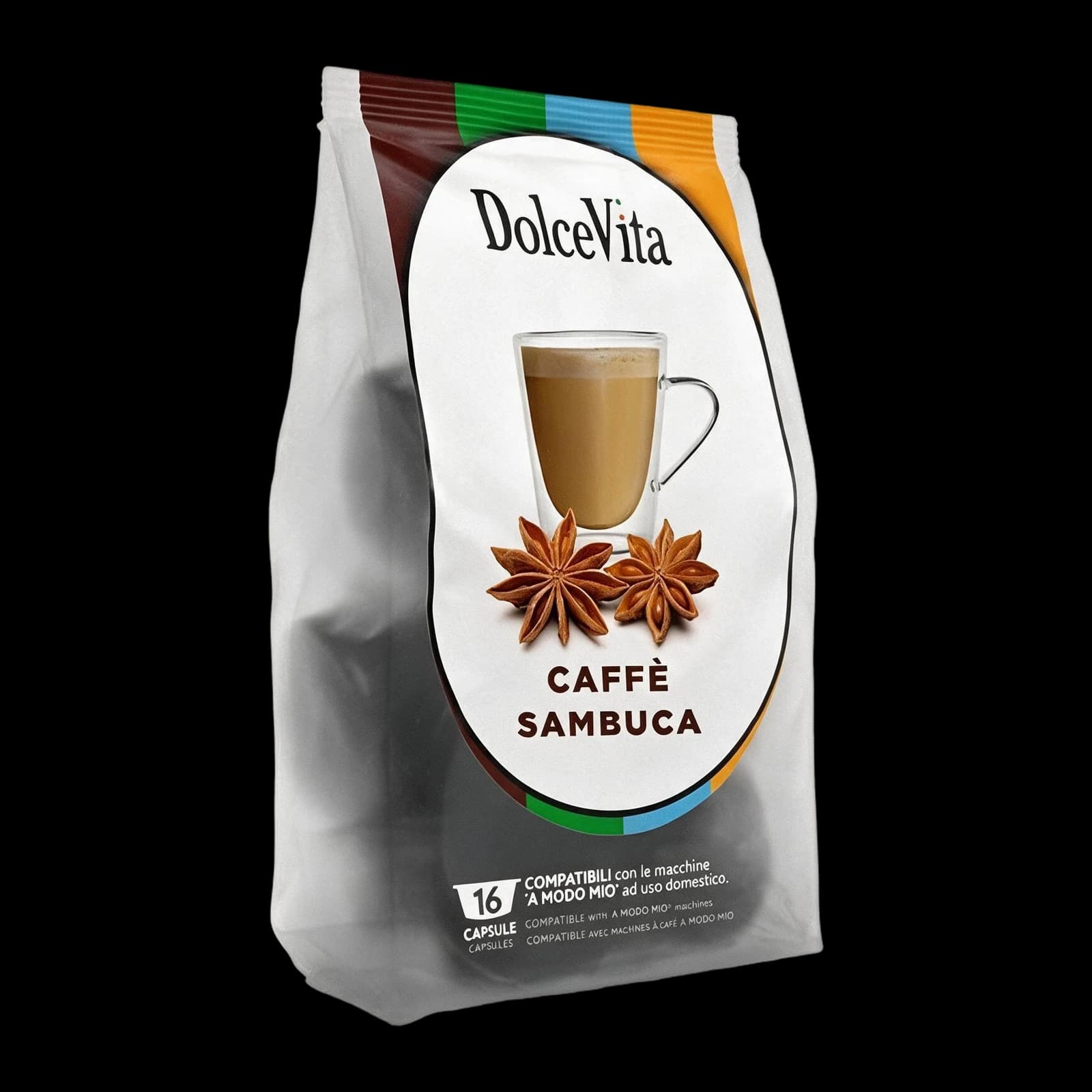 Dolce Vita Caffè Sambuca Dolcevita 16 Capsule | A Modo Mio, immagine 1