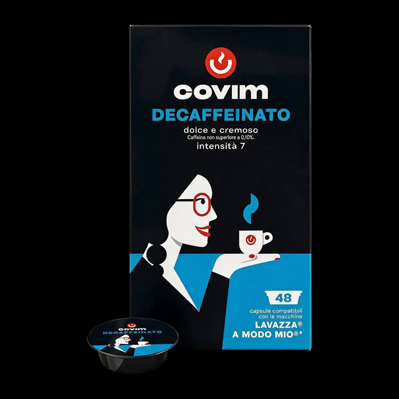 Covim Suave Decaffeinato 50 Capsule | A Modo Mio