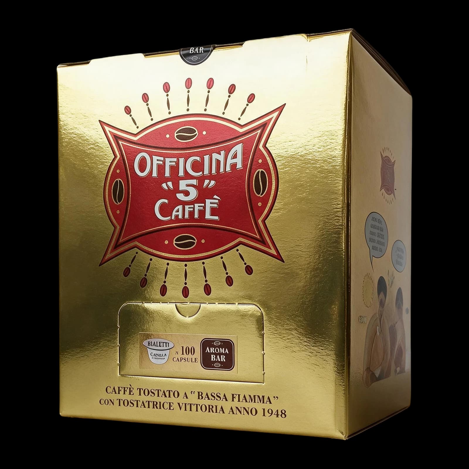 Officina 5 caffè Aroma Bar 100 Capsule | Bialetti, immagine 1