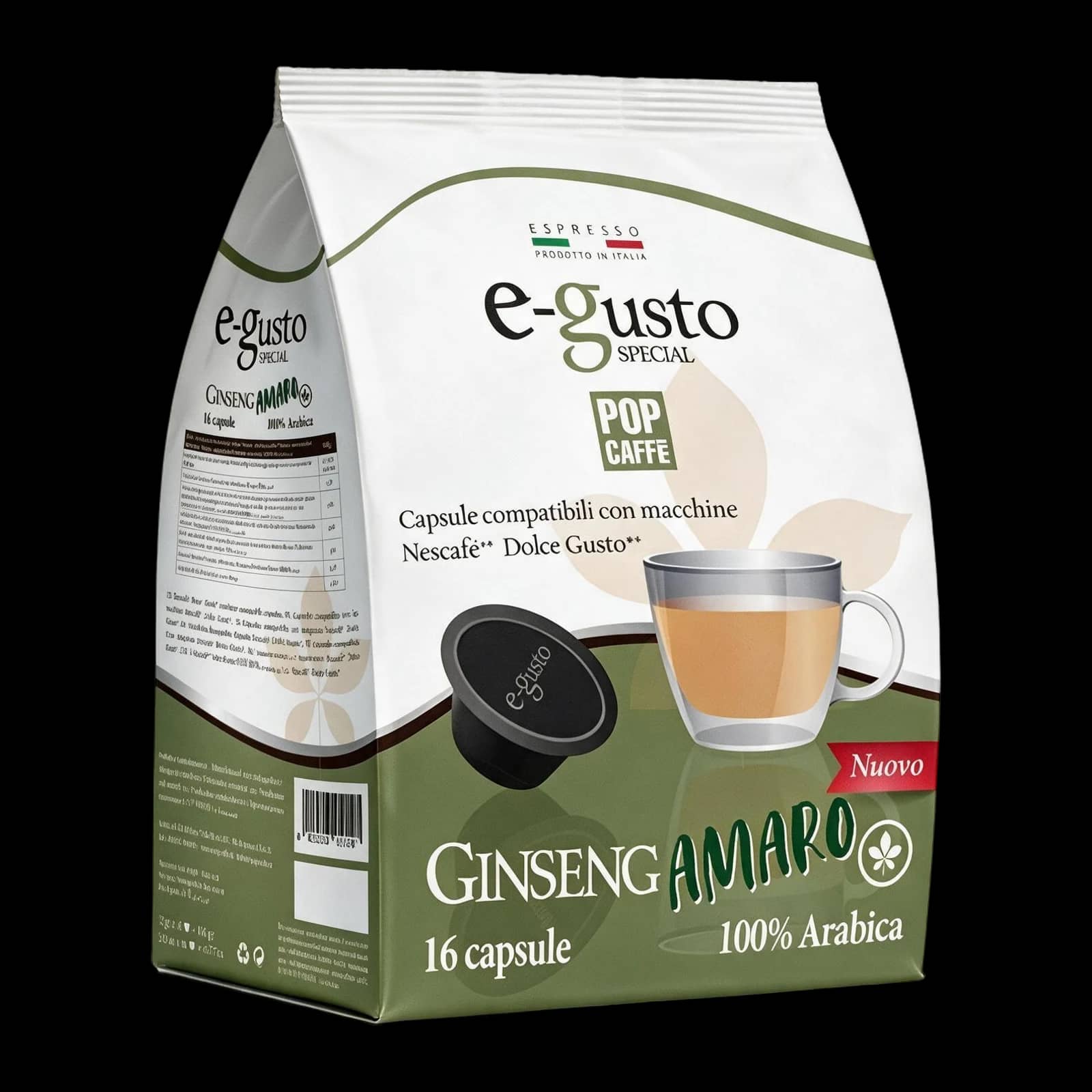 Pop Caffè Ginseng Amaro 16 Capsule | Dolce Gusto