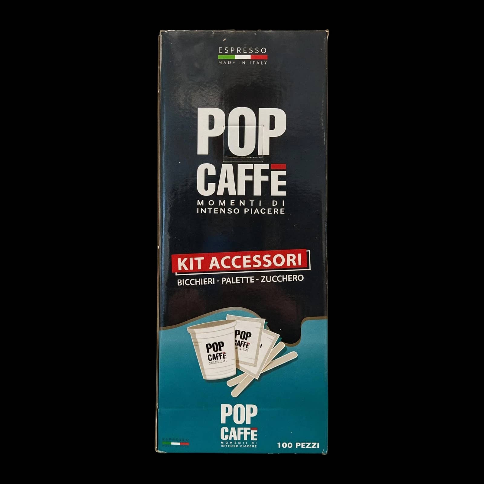 Pop Caffè Kit Bicchierini, Palette e Zucchero 100 | Accessori
