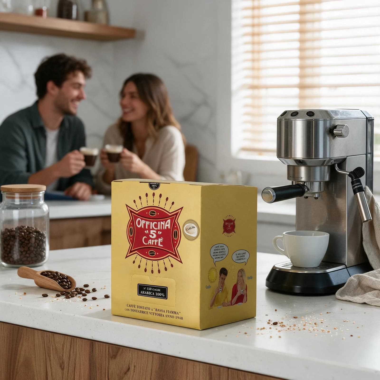 Officina 5 caffè Caffè 100% Arabica 100 Cialde | ESE 44mm, immagine 2