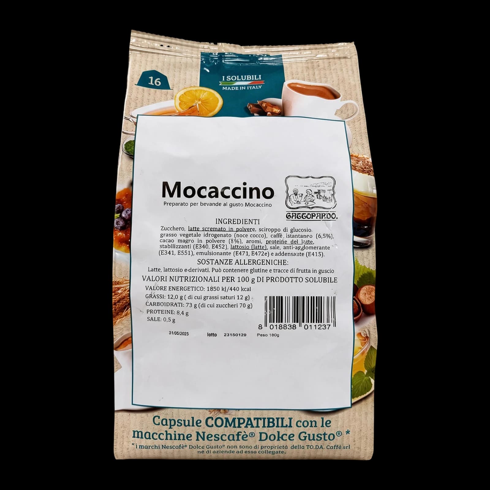 To.Da Caffè Gattopardo Mocaccino 16 Capsule | Dolce Gusto, immagine 1